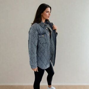PRIV Leni quilted denim jacket